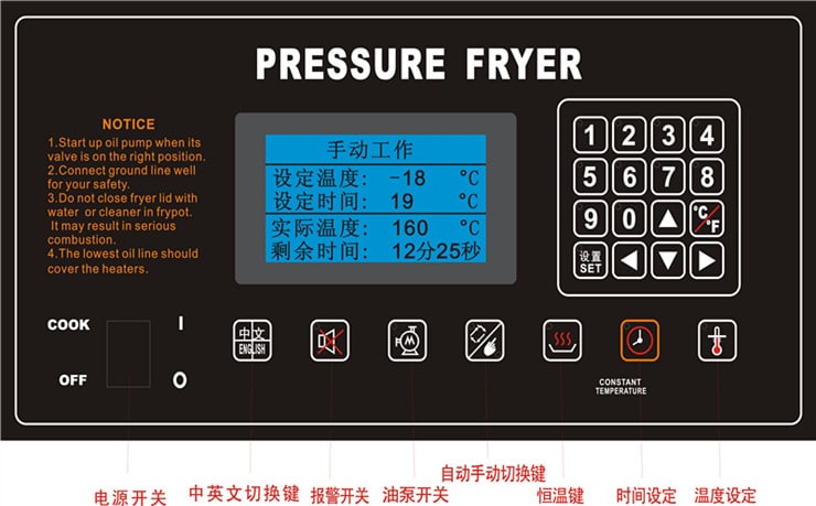 Gas Pressure Fryer PFG-800 - ccmmachine